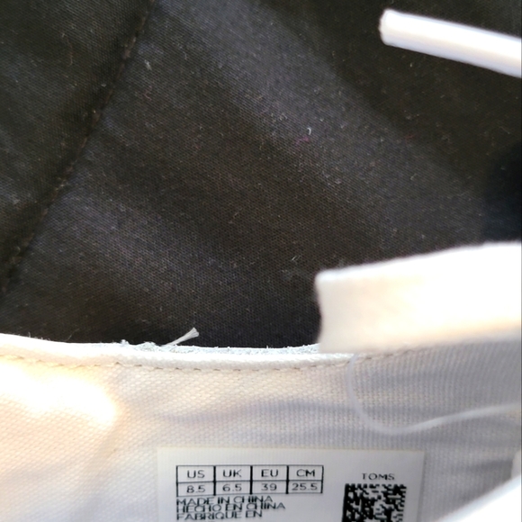 NWT Tom's Trvl Lite/Ortho Lite white tennis shoe, size 8.5 - Picture 5 of 5